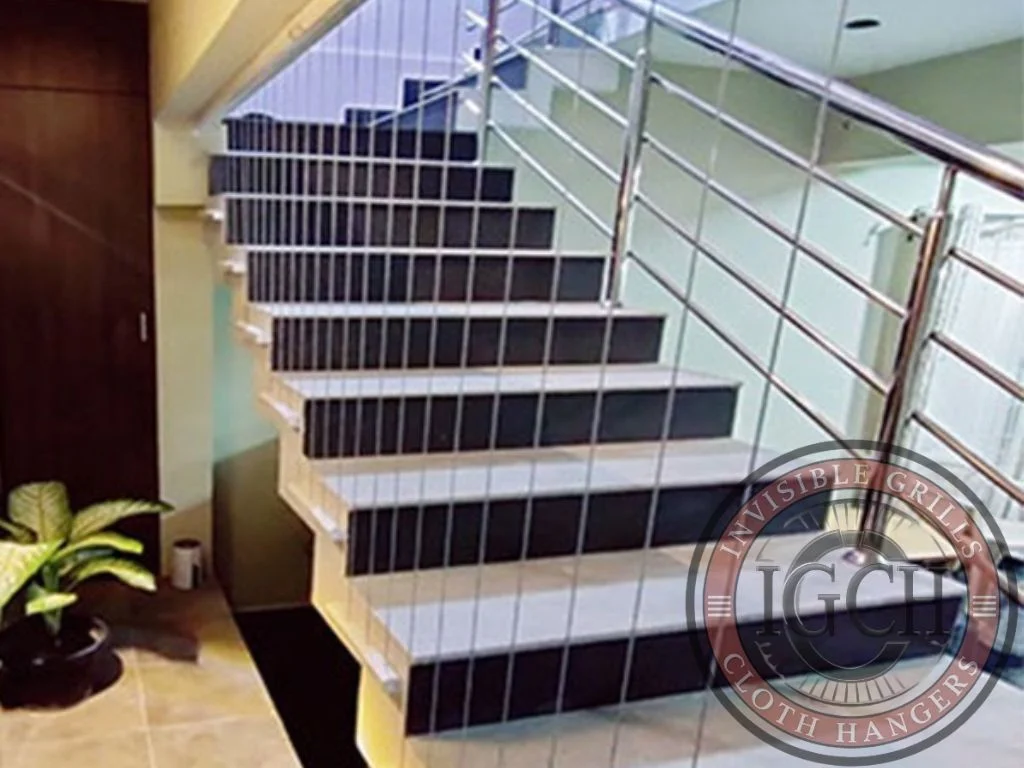 Durable Invisible Grills for Staircases providing safety and style in Hyderabad, Vizag, Vijayawada, Warangal, Chennai, and nearby locations