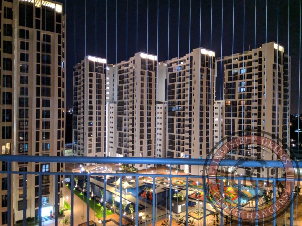 Invisible safety grills in Kukatpally installed on balcony for child and pet safety