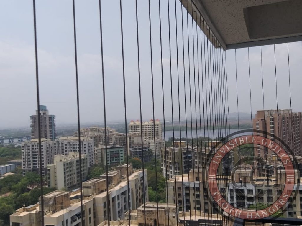 Durable stainless steel invisible safety grills in Karimnagar for apartment window