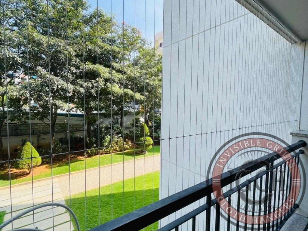 Modern stainless steel invisible balcony grills with rust proof design in kurnool
